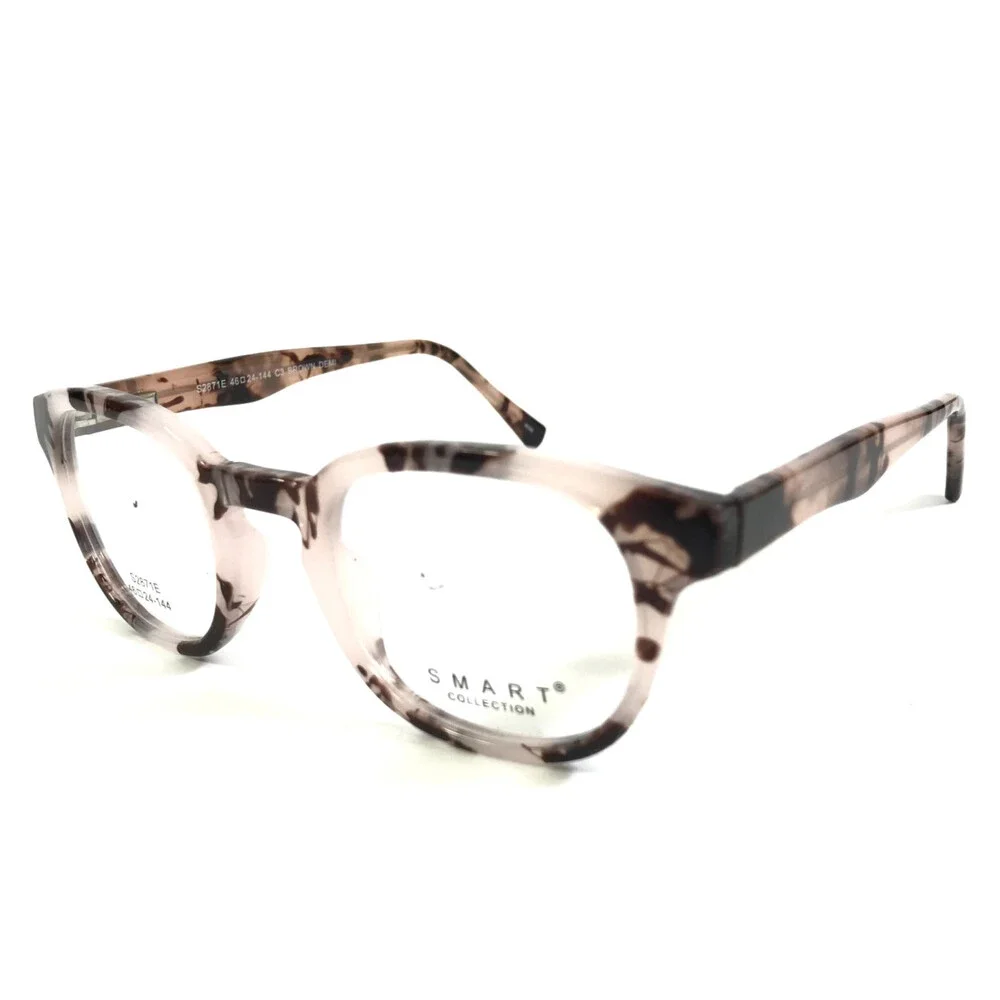 Smart Collection Eyeglasses Frame S2871E C3 BROWN DEMI Square Full Rim 46-24-144